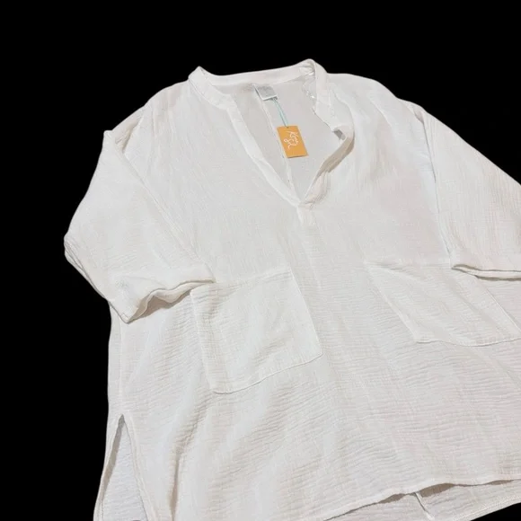 💙🌼NWT KONA SOL COVER UP. FRONT POCKETS 100% COTTON. - Picture 5 of 11